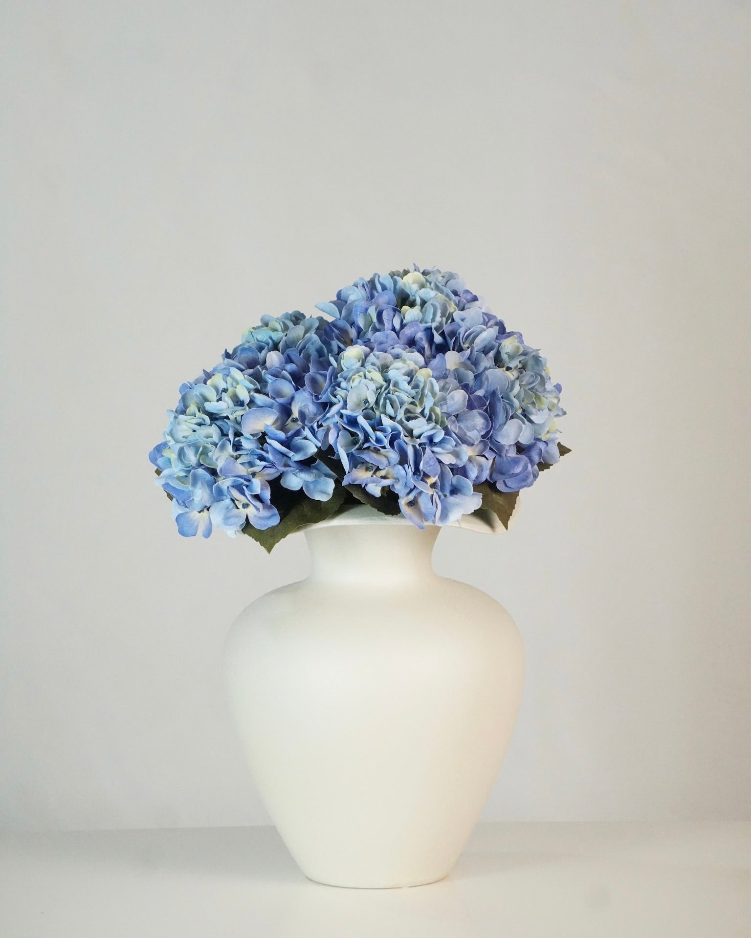 Bouquet d'hortensias bleus